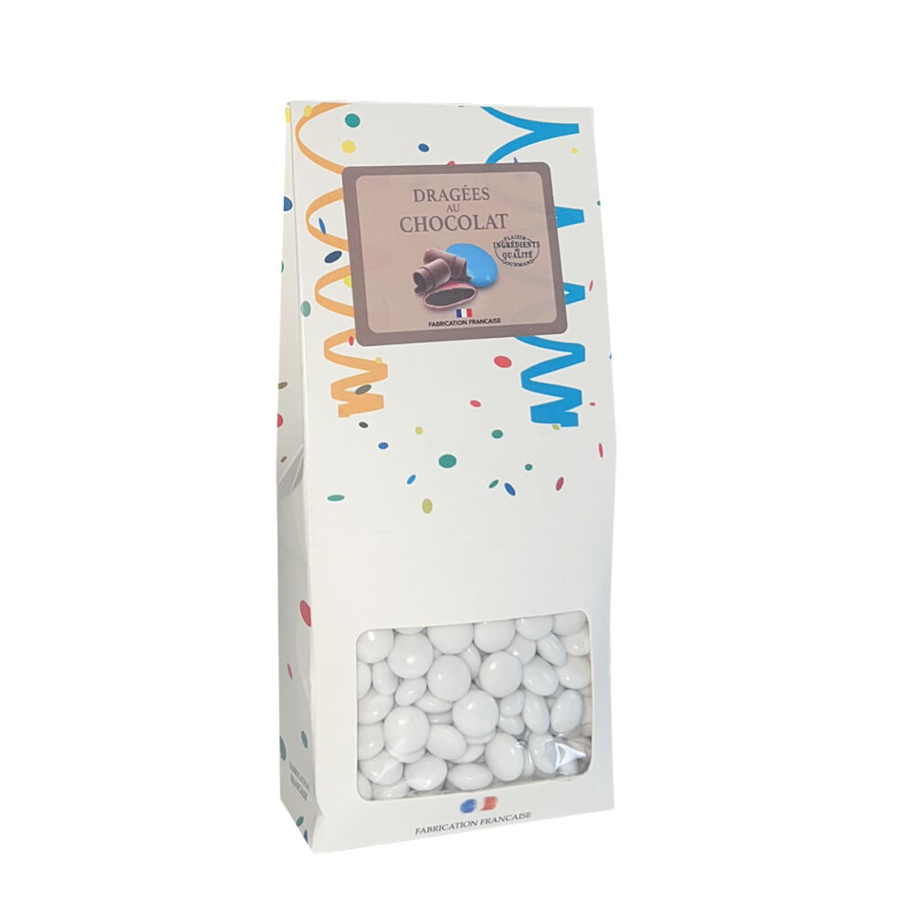 MINI CONFETTIS TUBO 200G BLANC