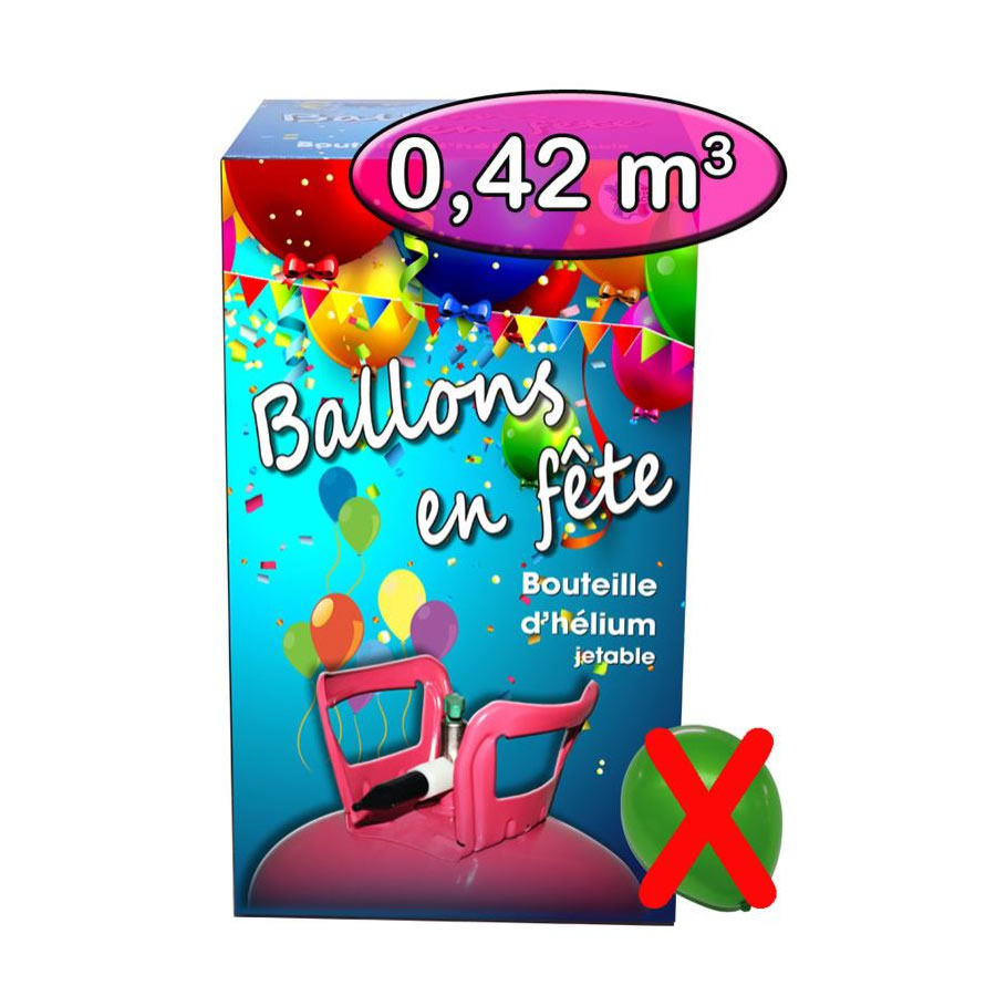 BOUTEILLE HELIUM (0.42M3) POUR 50 BALLONS DE 23CM