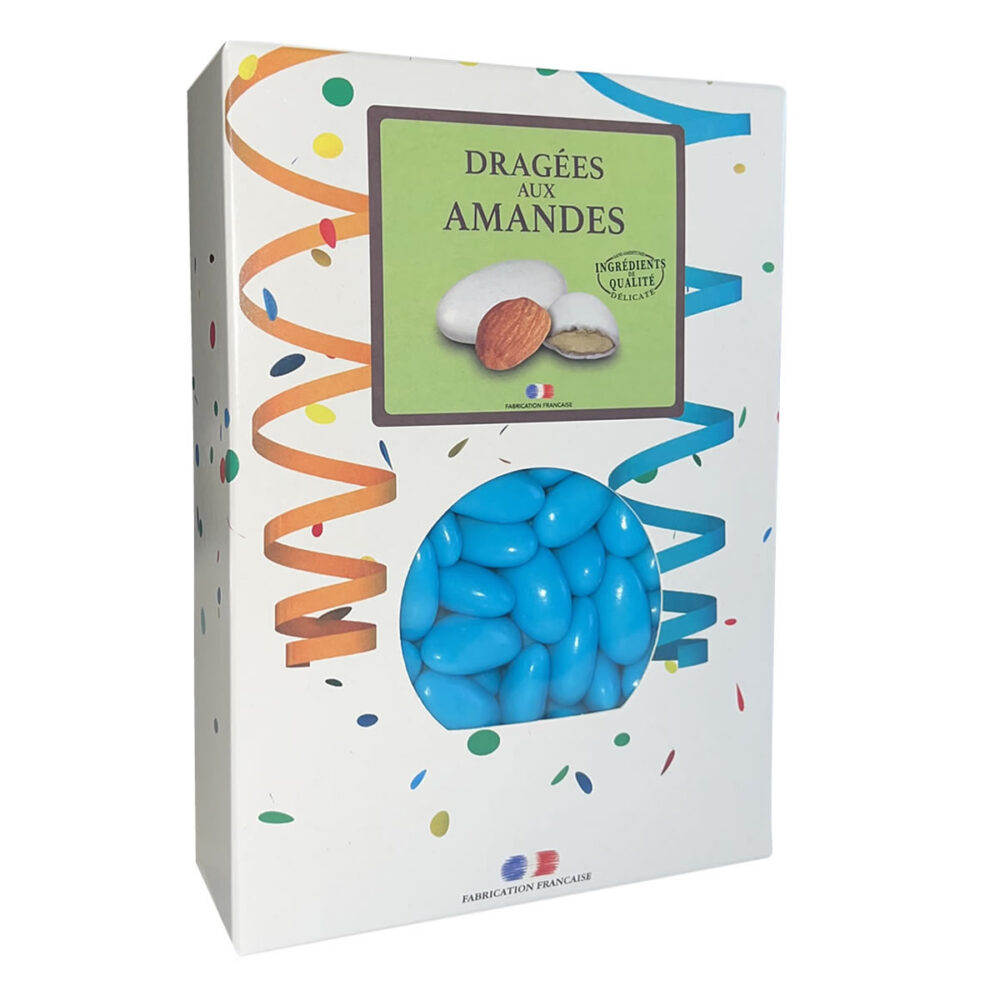DRAGEES AMANDES ALSACE TURQUOISE BRILLANT 1KG