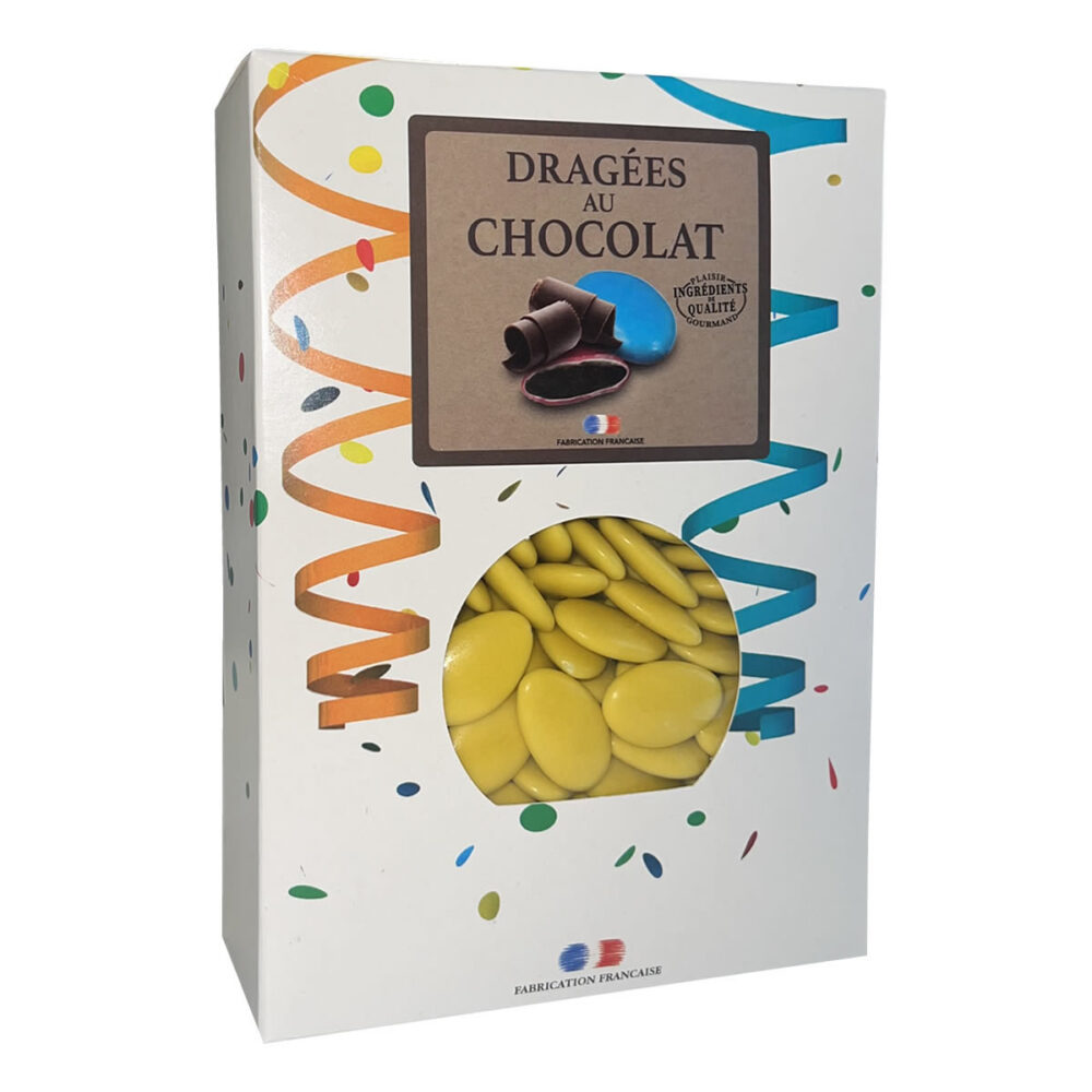 DRAGEES CHOCOLAT 54% BOUTON D'OR (JAUNE) 1KG