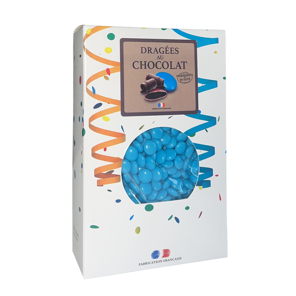 MINI CONFETTI CHOCOLAT TURQUOISE 500G