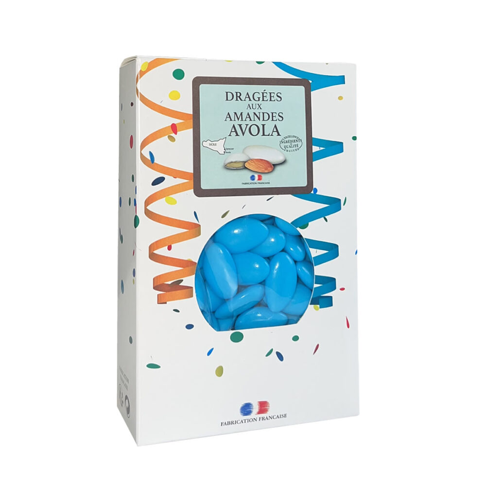 DRAGEES AMANDES DAUPHINE TURQUOISE 500G