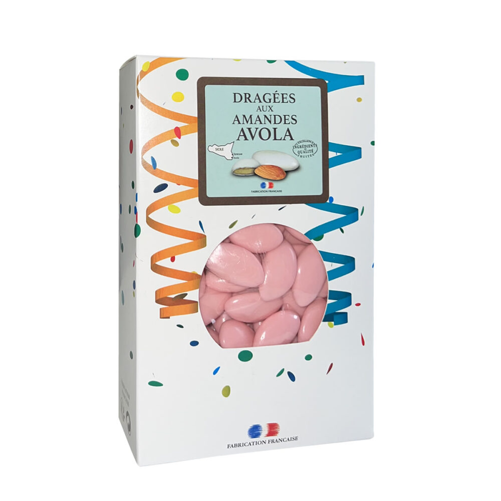 DRAGEES AMANDES DAUPHINE ROSE NACRÉ 500G