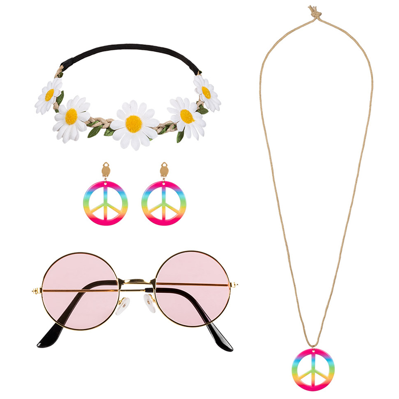 KIT HIPPIE LUXE (BANDEAU, LUNETTES, BOUCLES OREILLES, COLLIER)