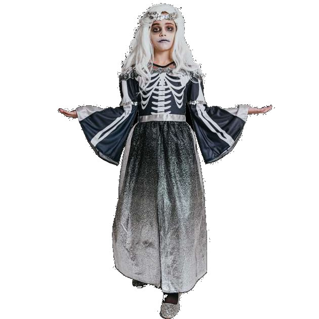 DÉGUISEMENT FILLE REINE SQUELETTE (5/6 ANS)