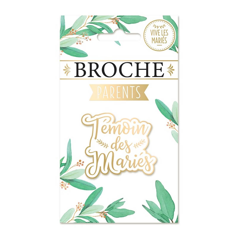 BROCHE "TEMOIN DES MARIES"