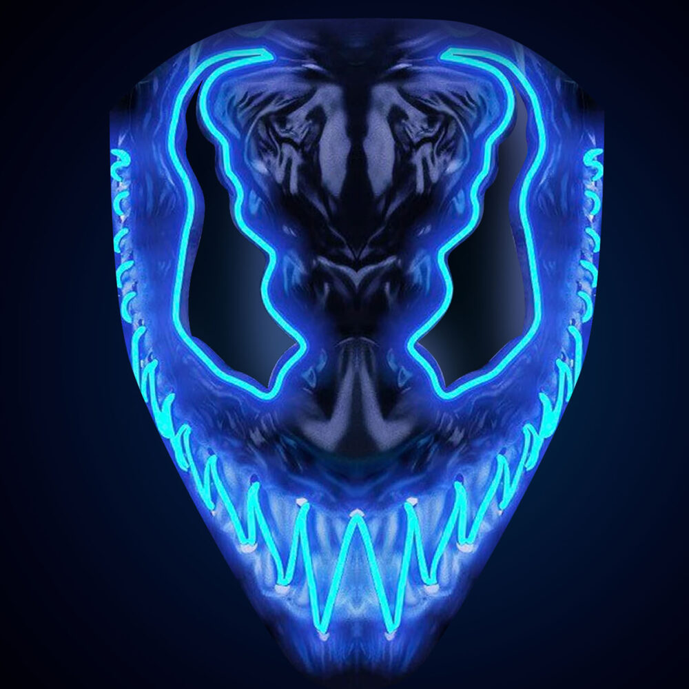 MASQUE DIABLE LUMINEUX BLEU