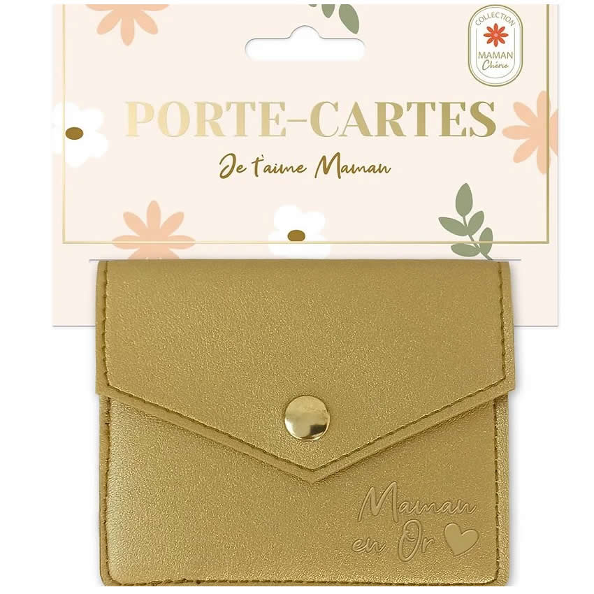PORTE-CARTES "MAMAN EN OR"