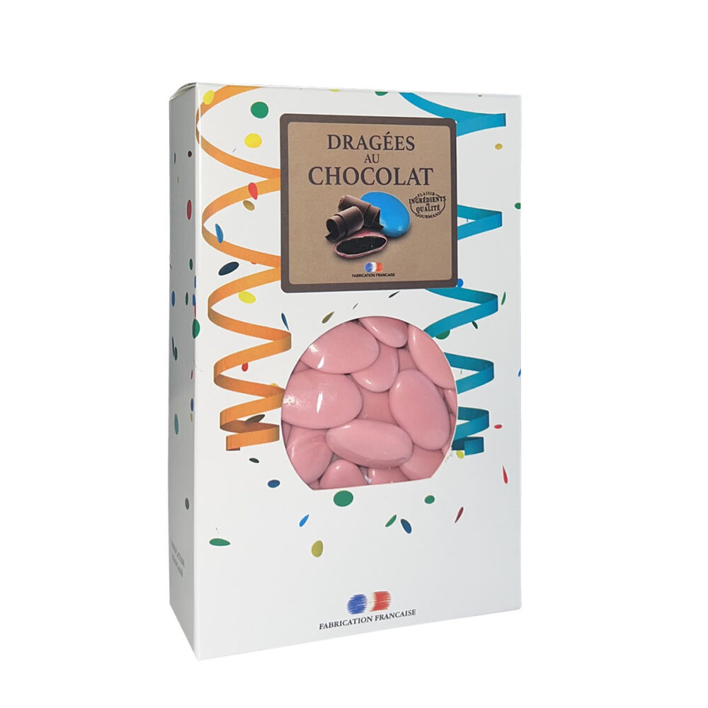 DRAGEES CHOCOLAT 54% ROSE NACRE 500G