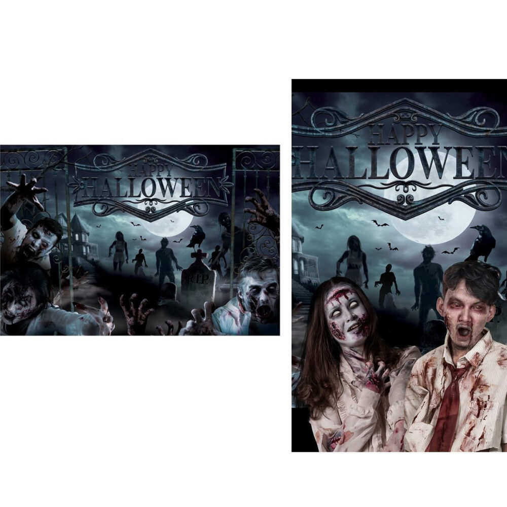 PHOTOCALL FÊTE ZOMBIES EN TISSU (20X150CM)