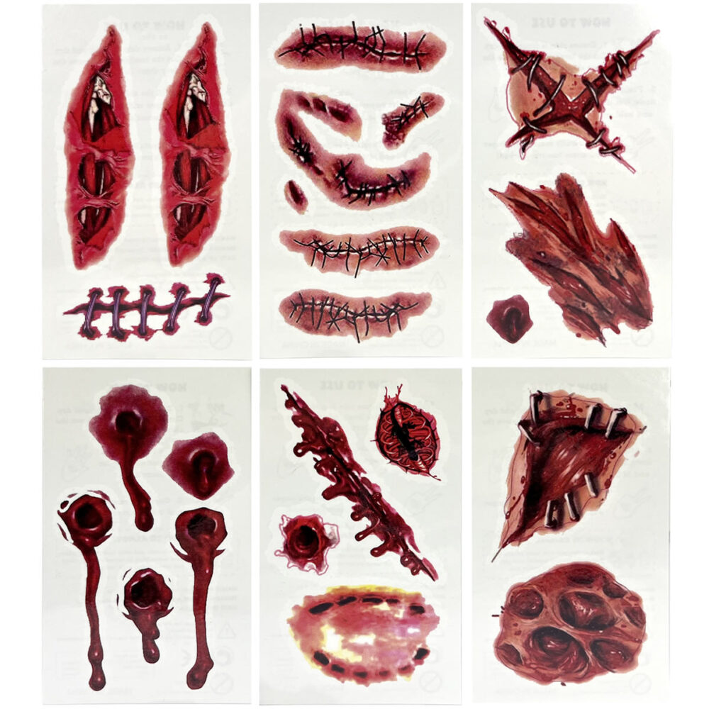 TATOUAGE EPHEMERE BODY HORROR (6 MODELES)