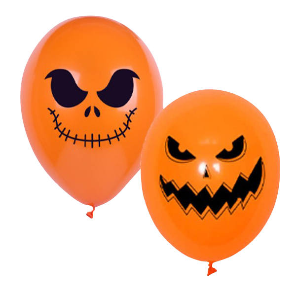 BALLONS LATEX CITROUILLES EFFRAYANTES X15