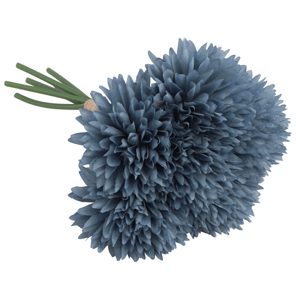 BOUQUET DAHLIAS BLEU DENIM