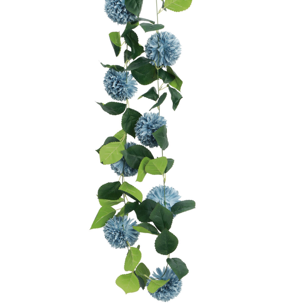 GUIRLANDE DAHLIAS BLEUS