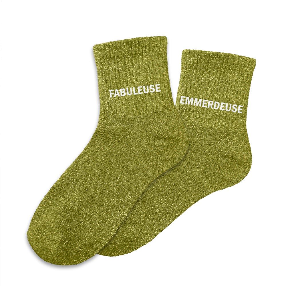 CHAUSSETTES DUO FABULEUSE EMMERDEUSE PAILLETTES