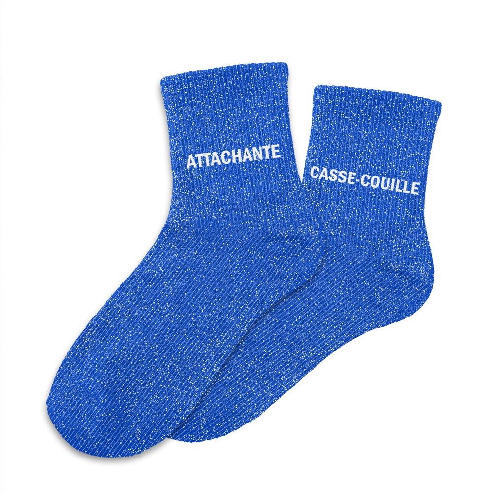 CHAUSSETTES DUO ATTACHANTE CASSE-COUILLE PAILLETTES