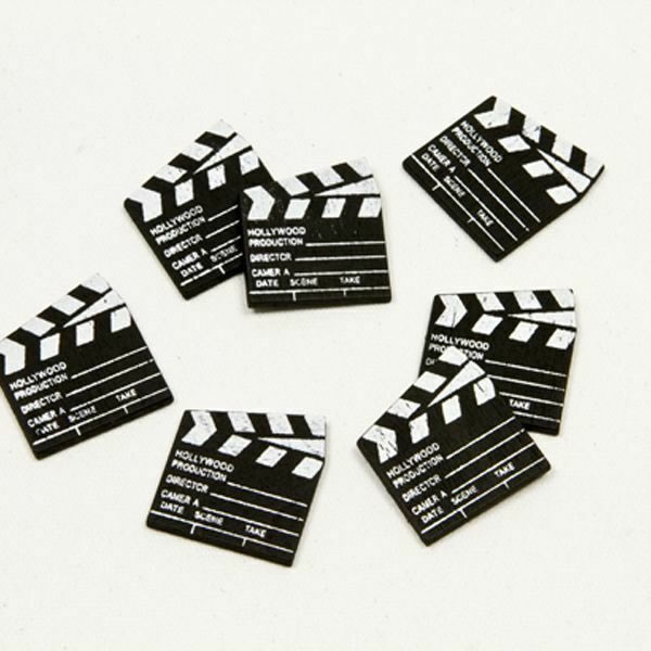 Mini Claps Cinéma en Bois Confettis x25