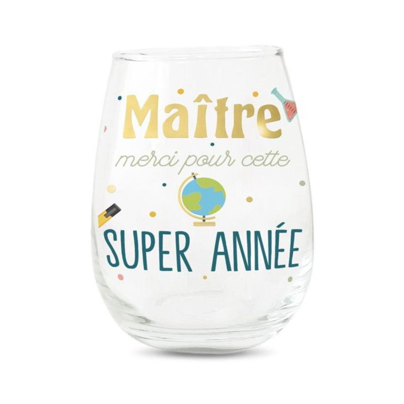 VERRE ROND MERCI MAÎTRE