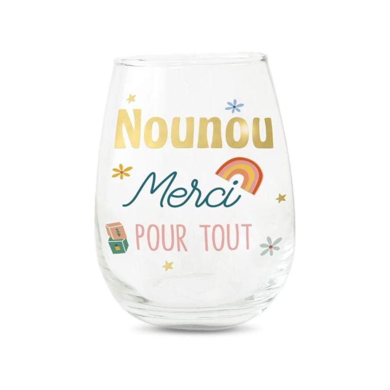 VERRE ROND MERCI NOUNOU
