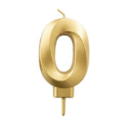 BOUGIE DESIGN CHIFFRE 0 (7,5CM)