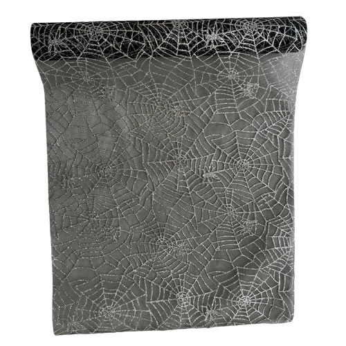 CHEMIN DE TABLE ORGANZA ARAIGNÉES (3M)