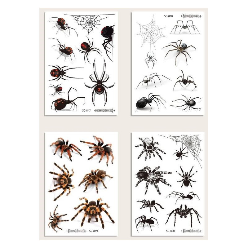 TATOUAGES SPIDER HORROR (4 MOD. AU CHOIX)