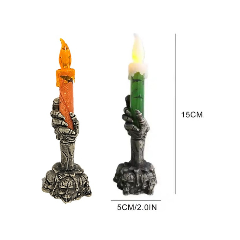 CHANDELIER MAIN SQUELETTE (2 COL. AU CHOIX - 15CM)