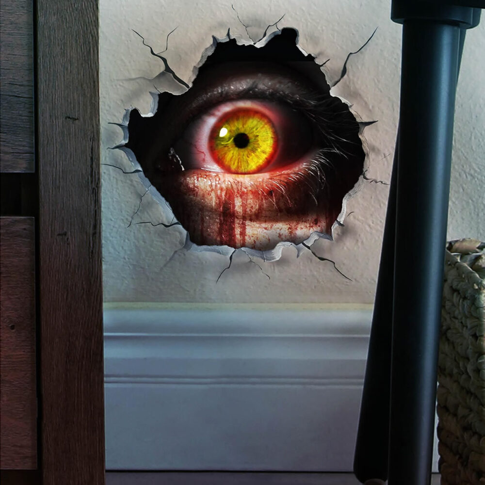 DÉCO ADHÉSIVE MURALE TROU OEIL (16CM)