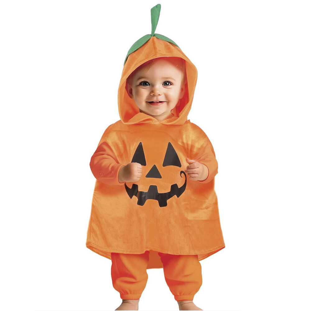 PONCHO CITROUILLE MIGNONNE (18/24 MOIS)