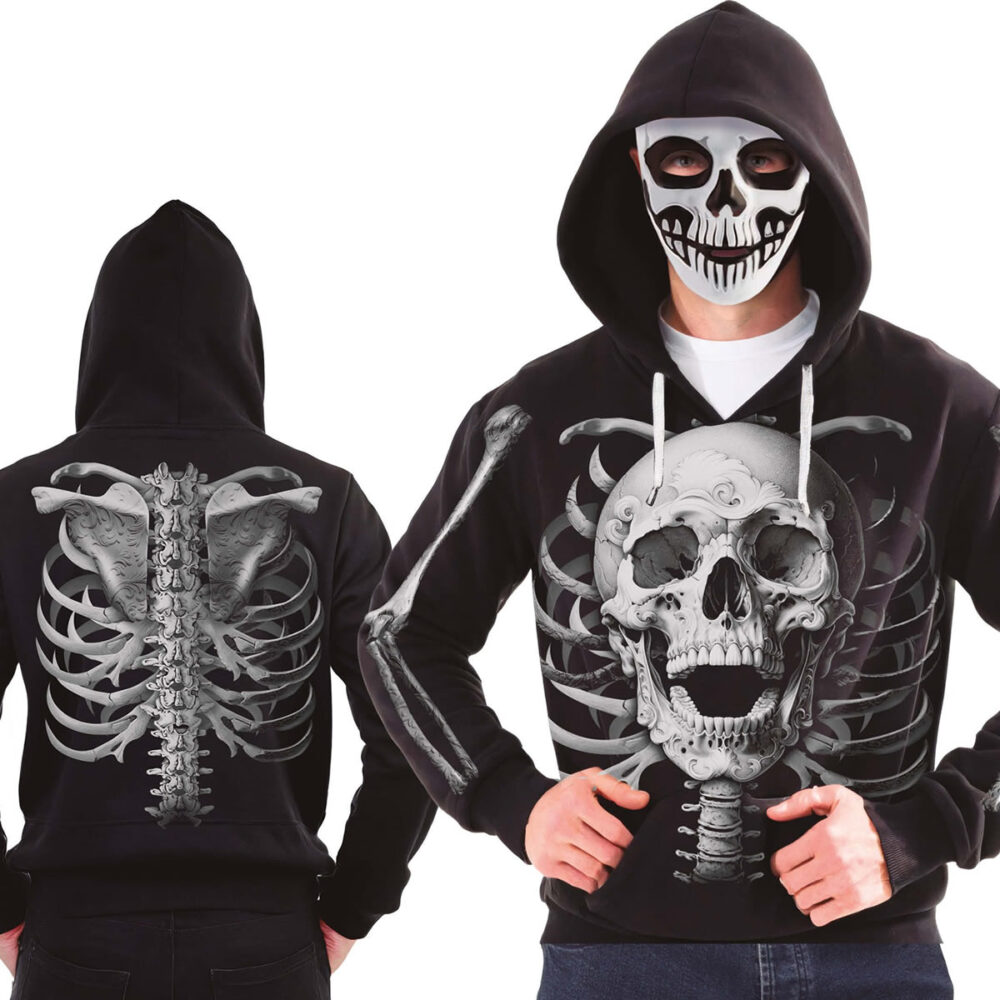PULL SQUELETTE AVEC MASQUE (52/54 - L)
