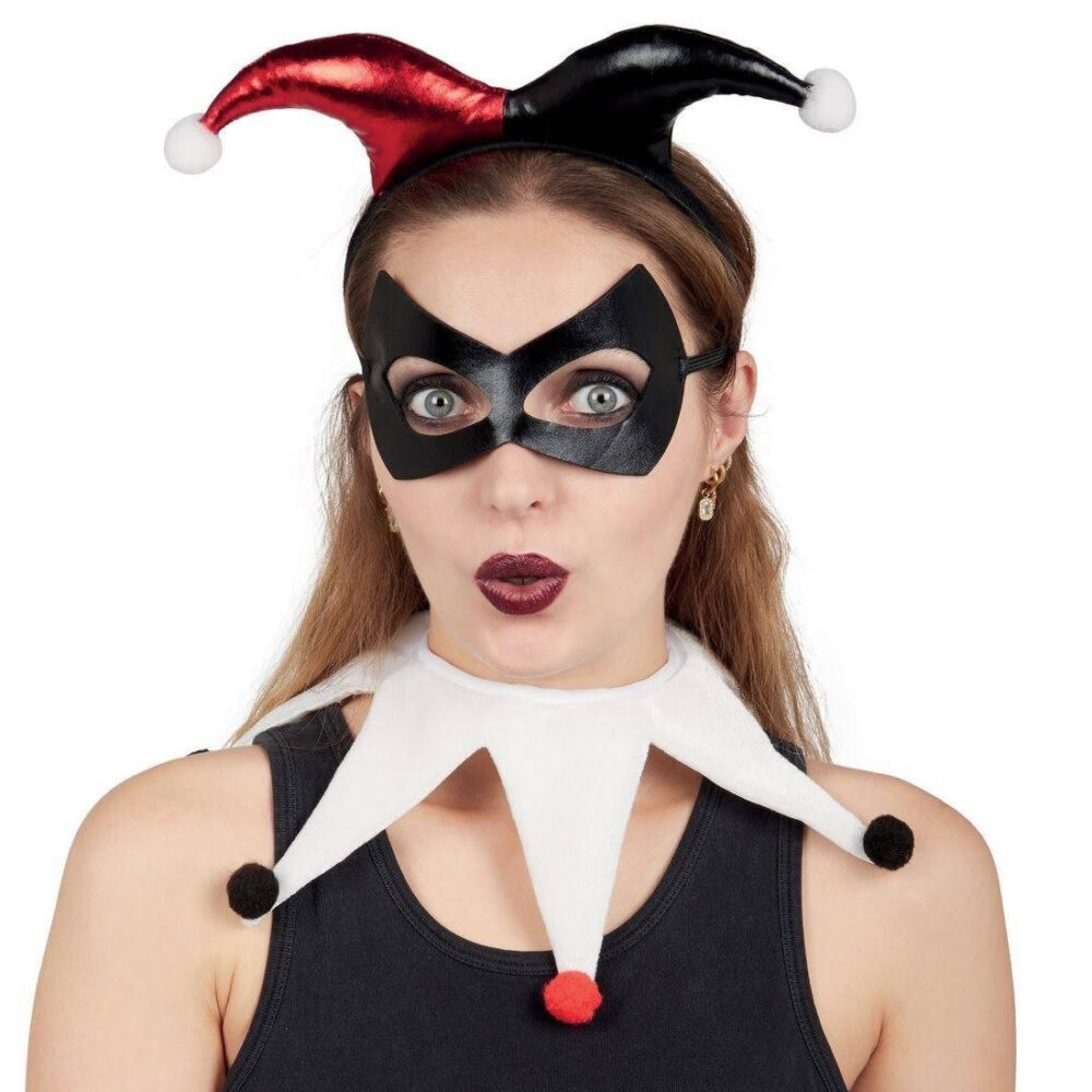 KIT ARLEQUIN ADULTE (TIARE, MASQUE, COLLERETTE)