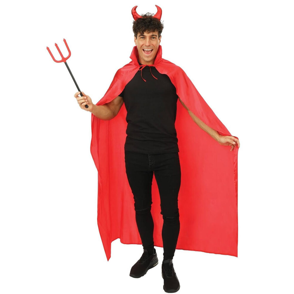 KIT DIABLE ADULTE (CAPE, SERRE-TÊTE, TRIDENT)