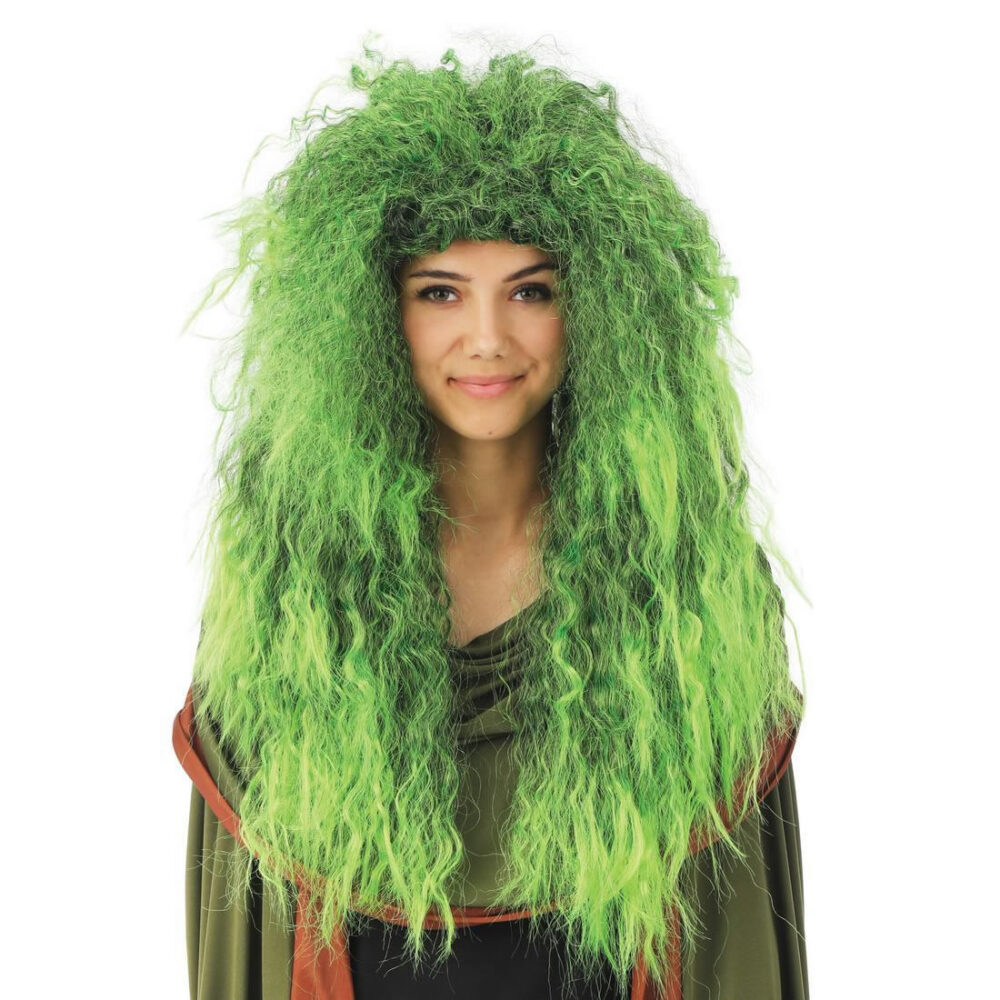 PERRUQUE SORCIÈRE CHEVEUX CRÉPUS VERTS