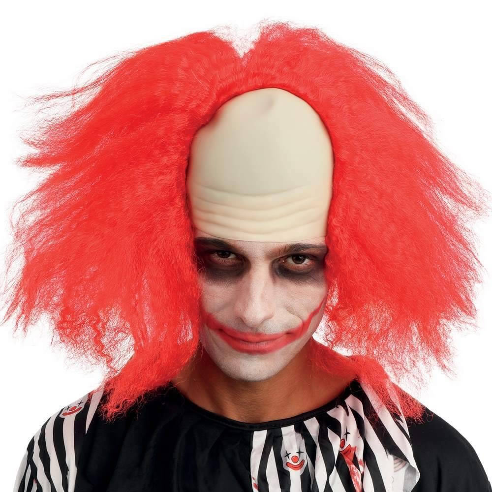 PERRUQUE CLOWN DÉGARNI ROUGE
