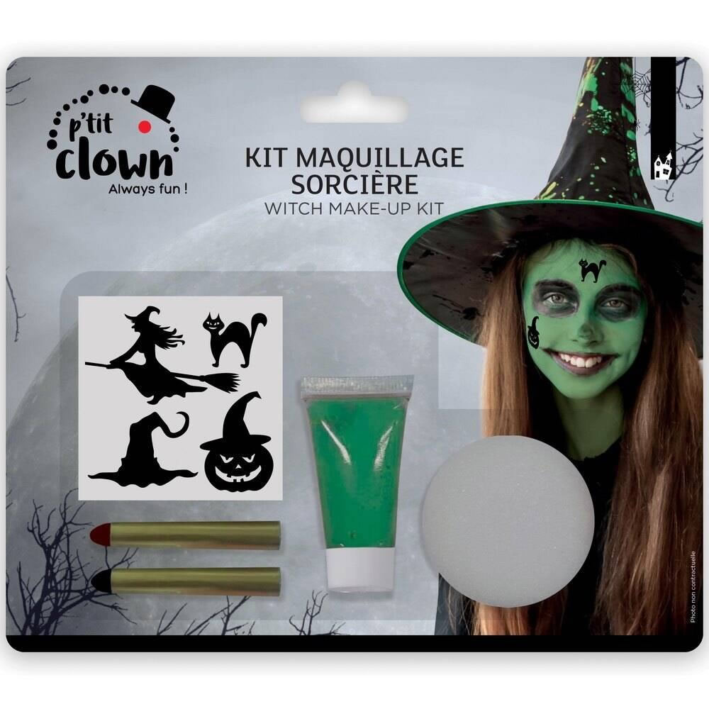 KIT MAQUILLAGE AVEC STICKERS SORCIÈRE / MONSTRE