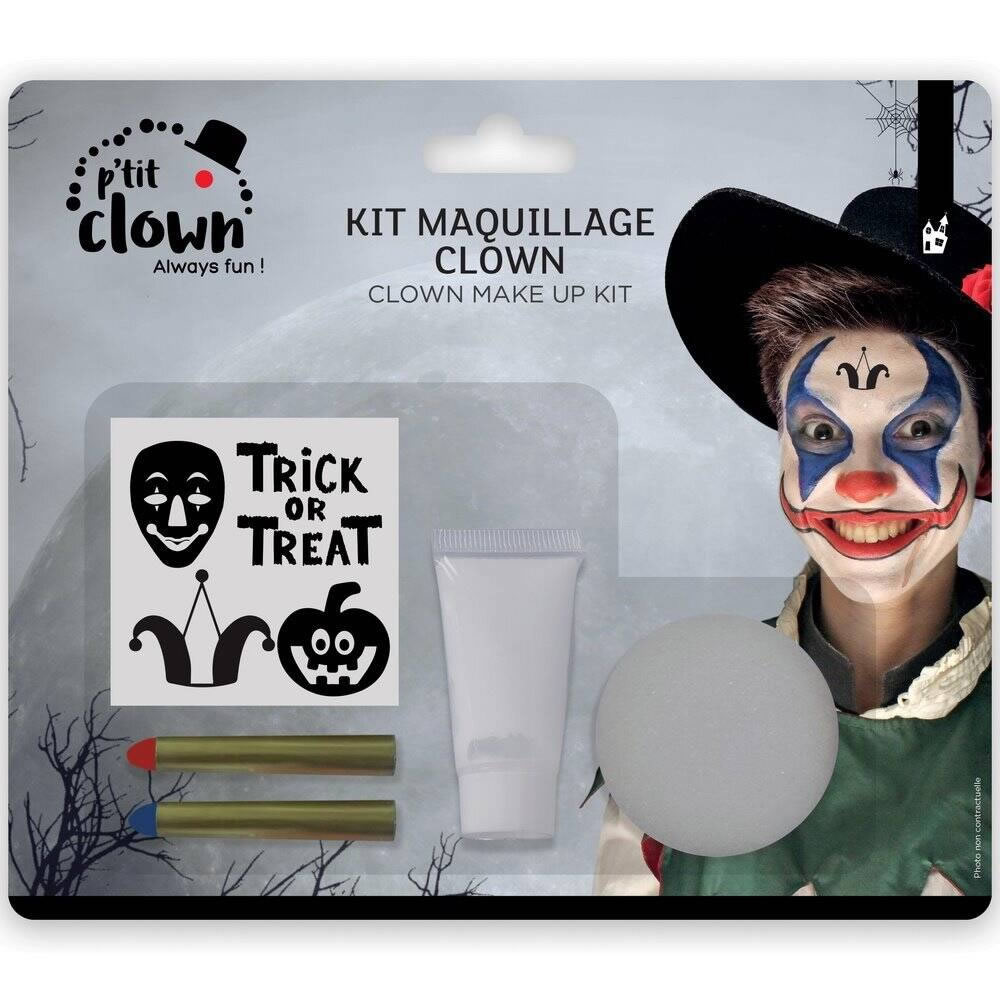 KIT MAQUILLAGE AVEC STICKERS CLOWN