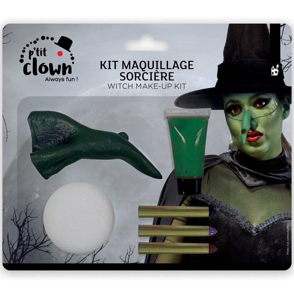 KIT MAQUILLAGE SORCIÈRE AVEC NEZ