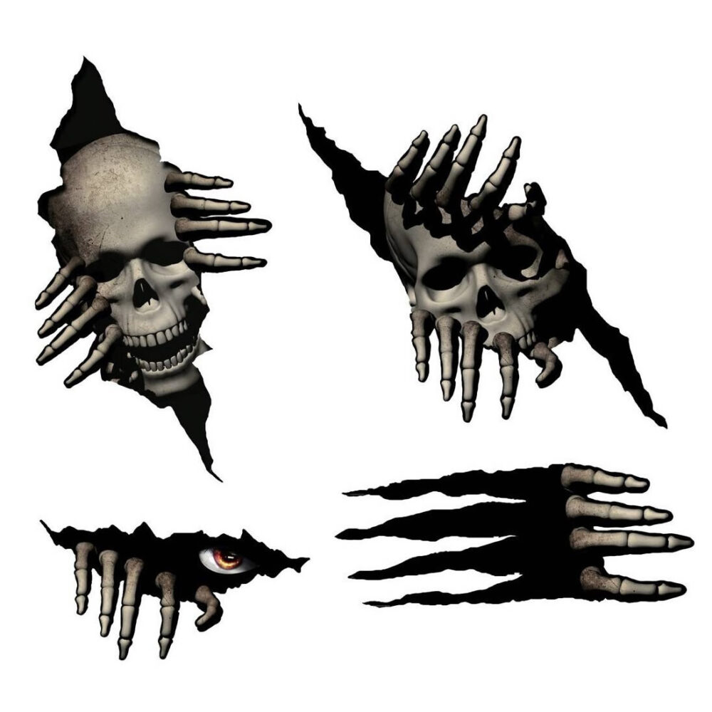STICKERS MURAL HALLOWEEN X4
