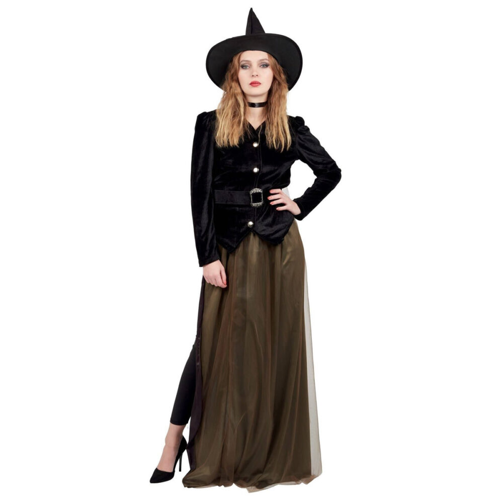 COSTUME SORCIÈRE NOIR ET VERT (XS)