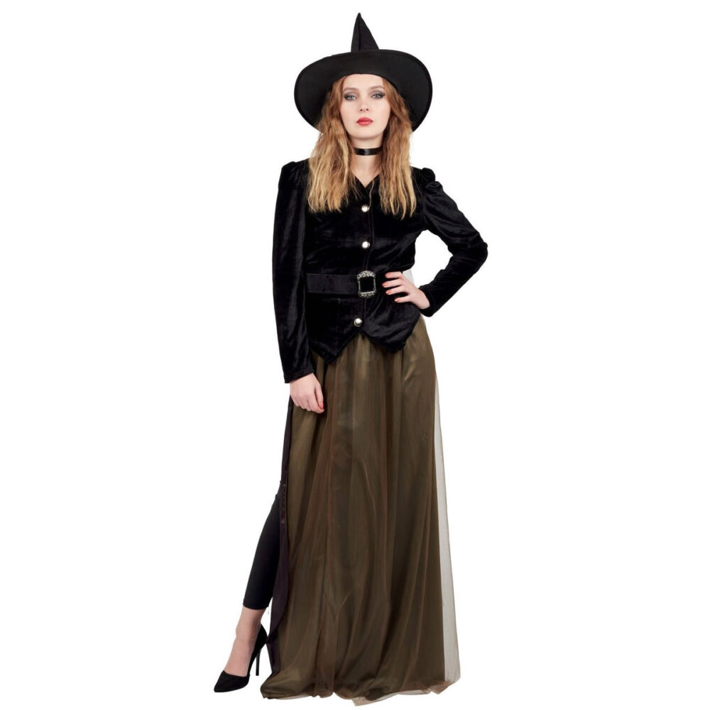 COSTUME SORCIÈRE NOIR ET VERT (S/M)