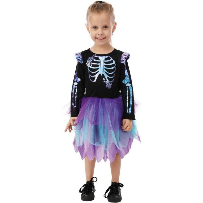 COSTUME SQUELETTE IRISÉ FROUFROU (3/4 ANS)