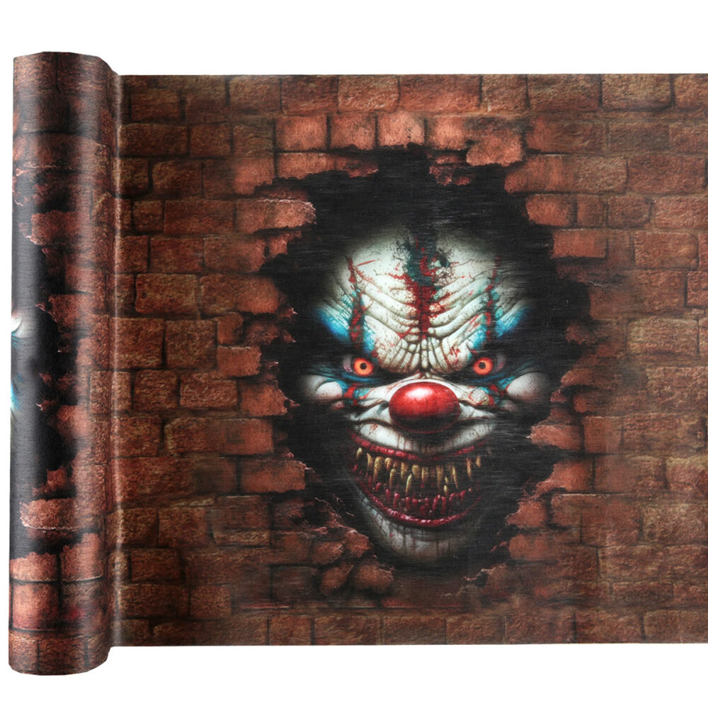 CHEMIN DE TABLE CLOWN TUEUR INTISSÉ (30CM X 5M)
