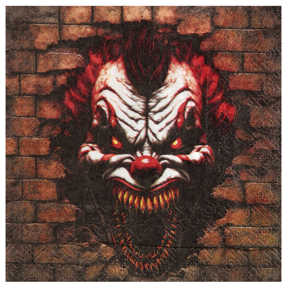 SERVIETTES CLOWN TUEUR PAPIER X20 (33CM)