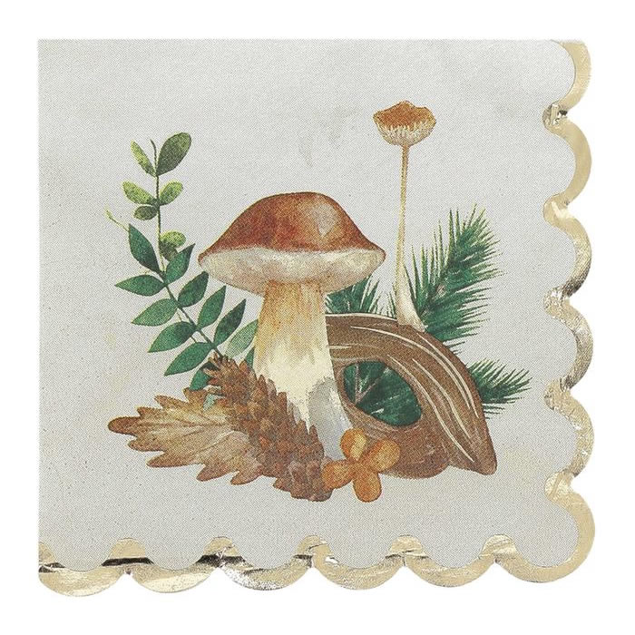 SERVIETTES CHAMPIGNONS (24CM)
