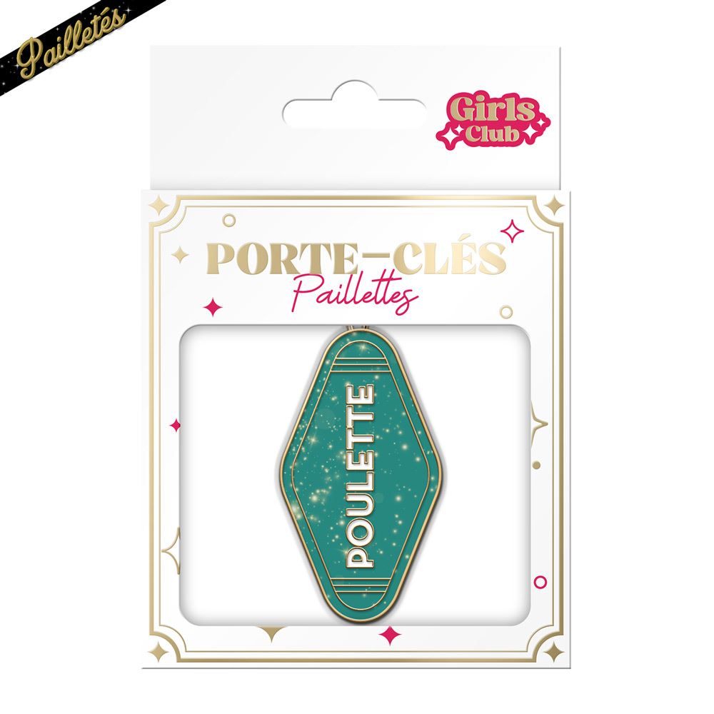 PORTE-CLÉS PAILLETTES POULETTE