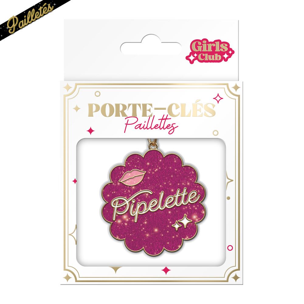 PORTE-CLÉS PAILLETTES PIPELETTE