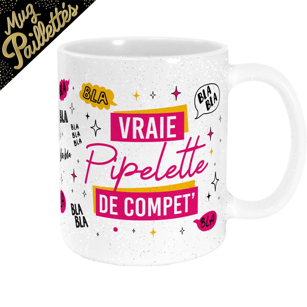 MUG À PAILLETTES PIPELETTE