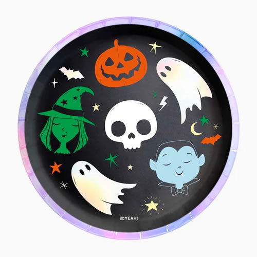 ASSIETTES PERSONNAGES HALLOWEEN X6 (23CM)