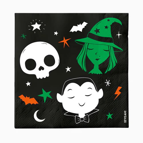 SERVIETTES PERSONNAGES HALLOWEEN X30 (33CM)