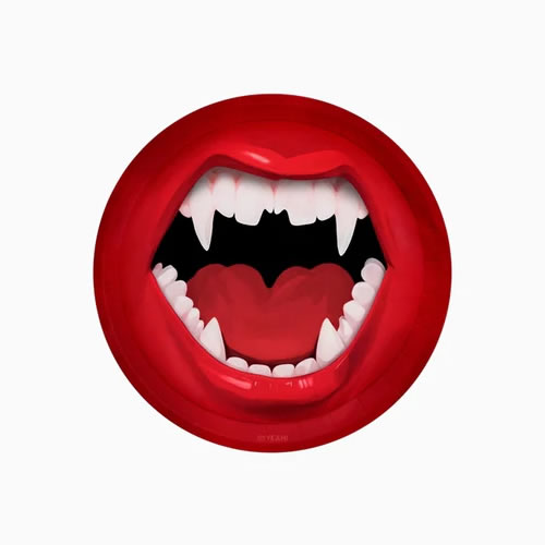 ASSIETTES CROCS VAMPIRE X8 (17CM)